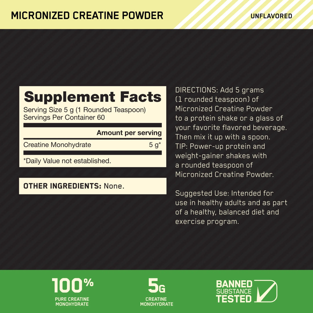 OPTIMUM NUTRITION MICRONIED CREATINE 60 SERVINGS