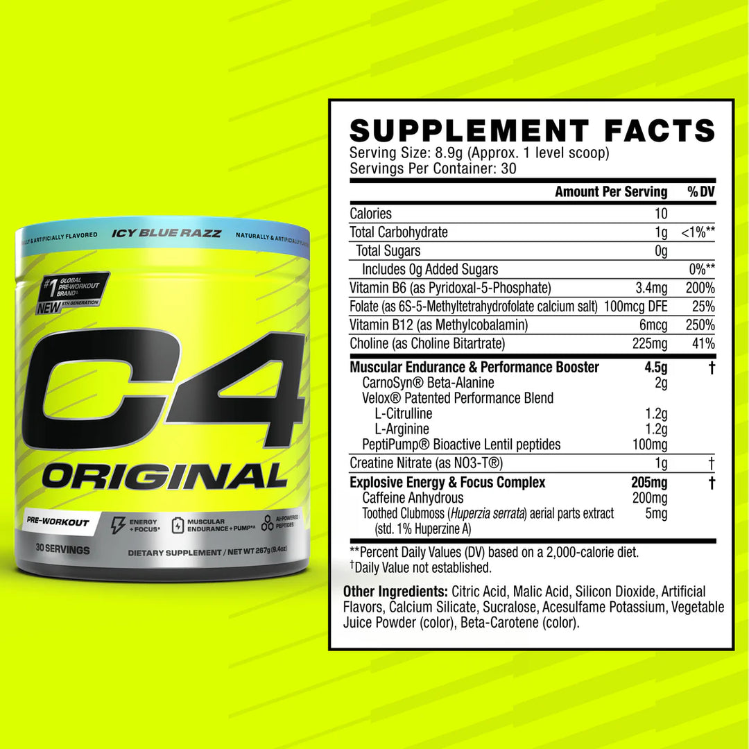 C4 ORIGINAL 50 SERVINGS PRE-WORKOUT BY CELLUCOR