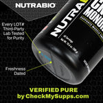 Load image into Gallery viewer, CREATINE MONOHYDRATE 100 SERVINGS UNFLAVORED BY NUTRA BIO ( HALAL,GMP CERTIFIED, FDA APPROVED)