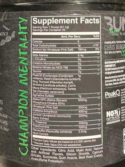 CHRISTOPHER'S THUPER SECRET STUFF PRE WORKOUT BY RAW NUTRITION